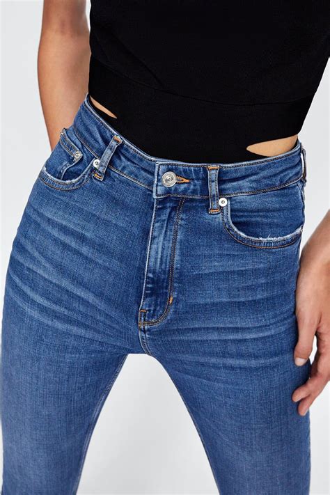 high waist jeans zara|zara high waisted skinny jeans.